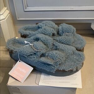 Papillio by Birkenstock Arizona fuzzy sandals